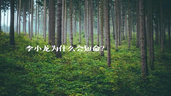 李小龙为什么会短命？